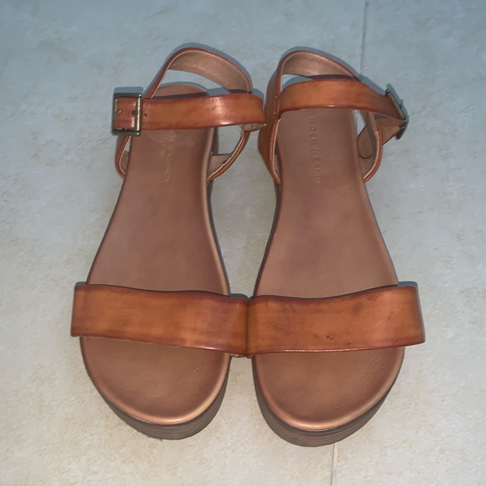 Gently Used Rock & Candy Brown Strappy Sandals